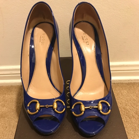 blue gucci heels